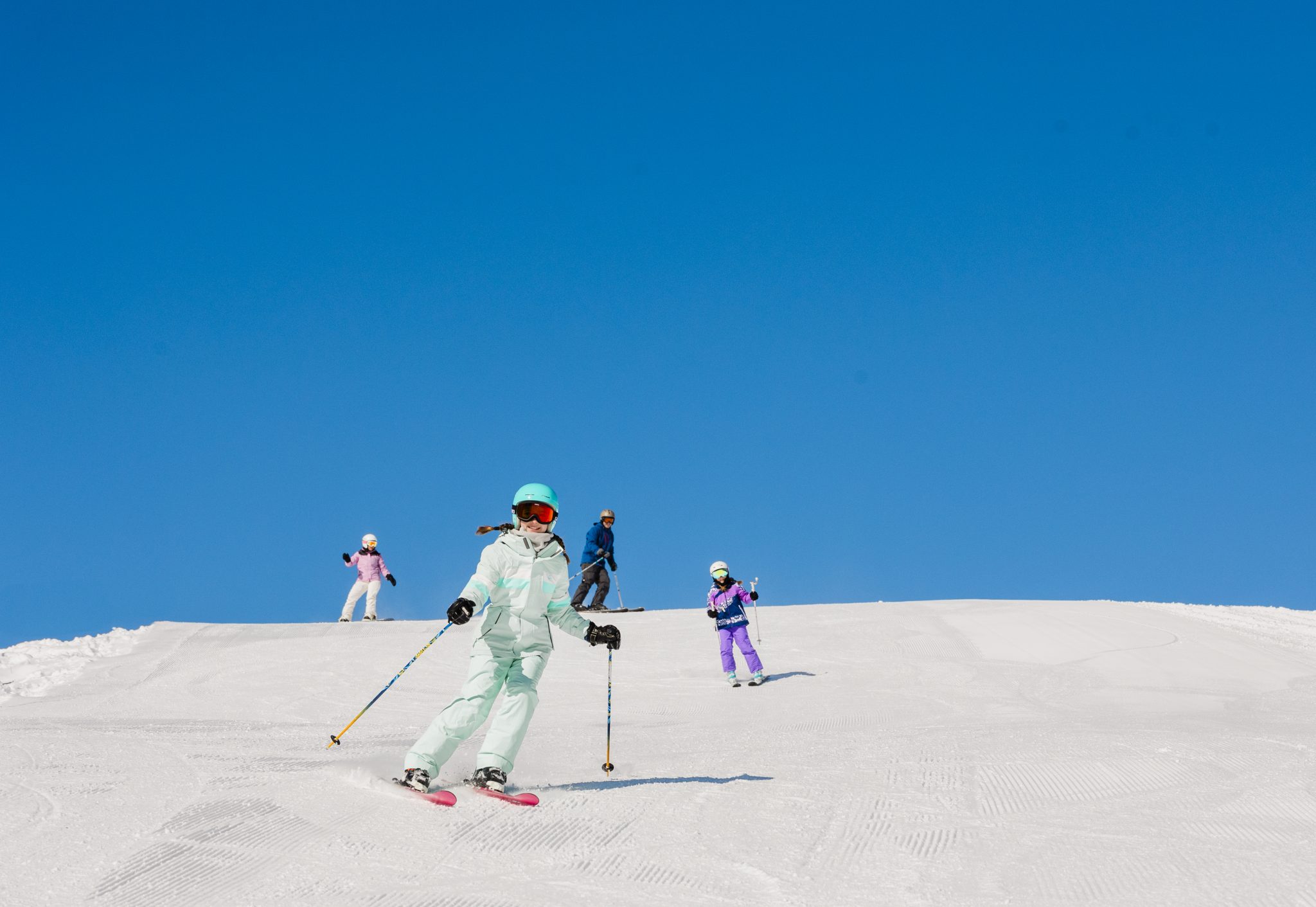 Cranmore - Skiers on Open Groomer